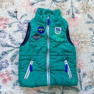 Kids Headquarters Green Racing Puffer Vest
